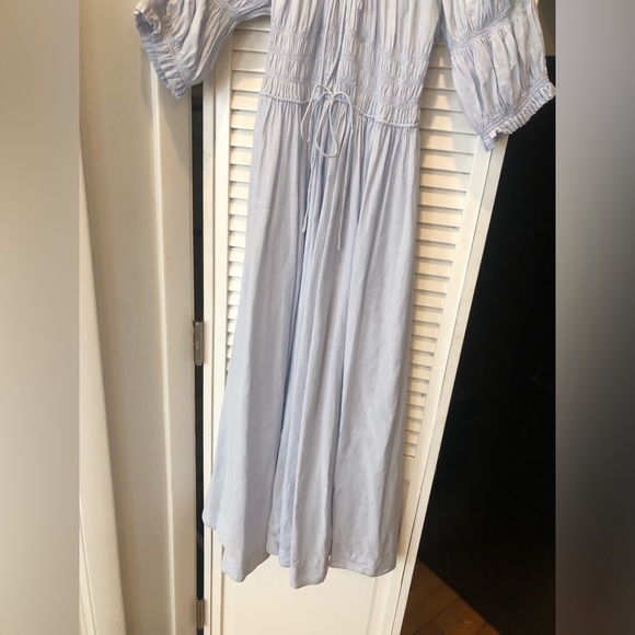 Doen light blue seaglass Ischia midi cotton dress size Small - Picture 5 of 9